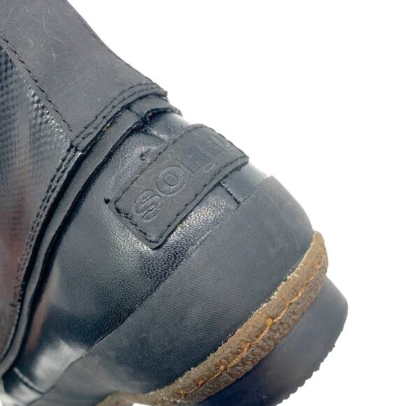 Sorel Joplin Waterproof Lace Up Slick Shine Rain Duck Boot Black Brown 7.5 - Picture 12 of 13